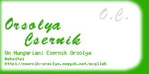 orsolya csernik business card